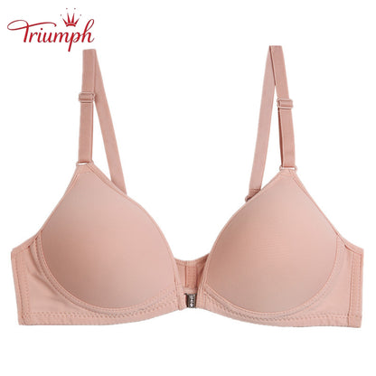 Triumph-Livrare Gratuită,Sutien pachet de 3，Sutien cu nasturi în față，Fara Sutien de Sarma，Sexy, Confortabil，Fără armistiţiu，Push Up