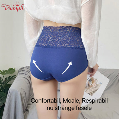 Triumph - Livrare Gratuită，Set de 4 Chiloți Din Dantelă cu Talie înaltă în Formă de V，Confortabil, Moale
