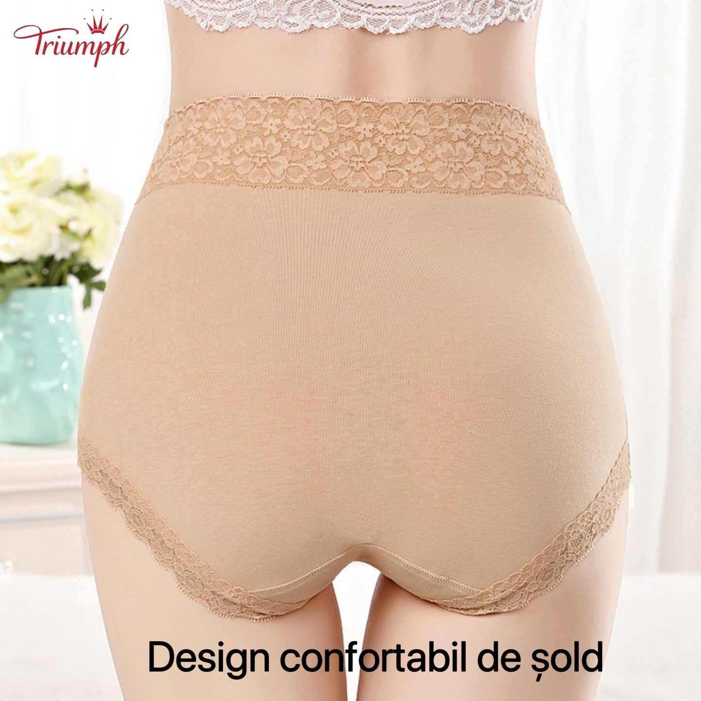 Triumph - Set Chiloti din Dantela 4 Piese，Livrare Gratuită，Potrivit Pentru 40-90 kg