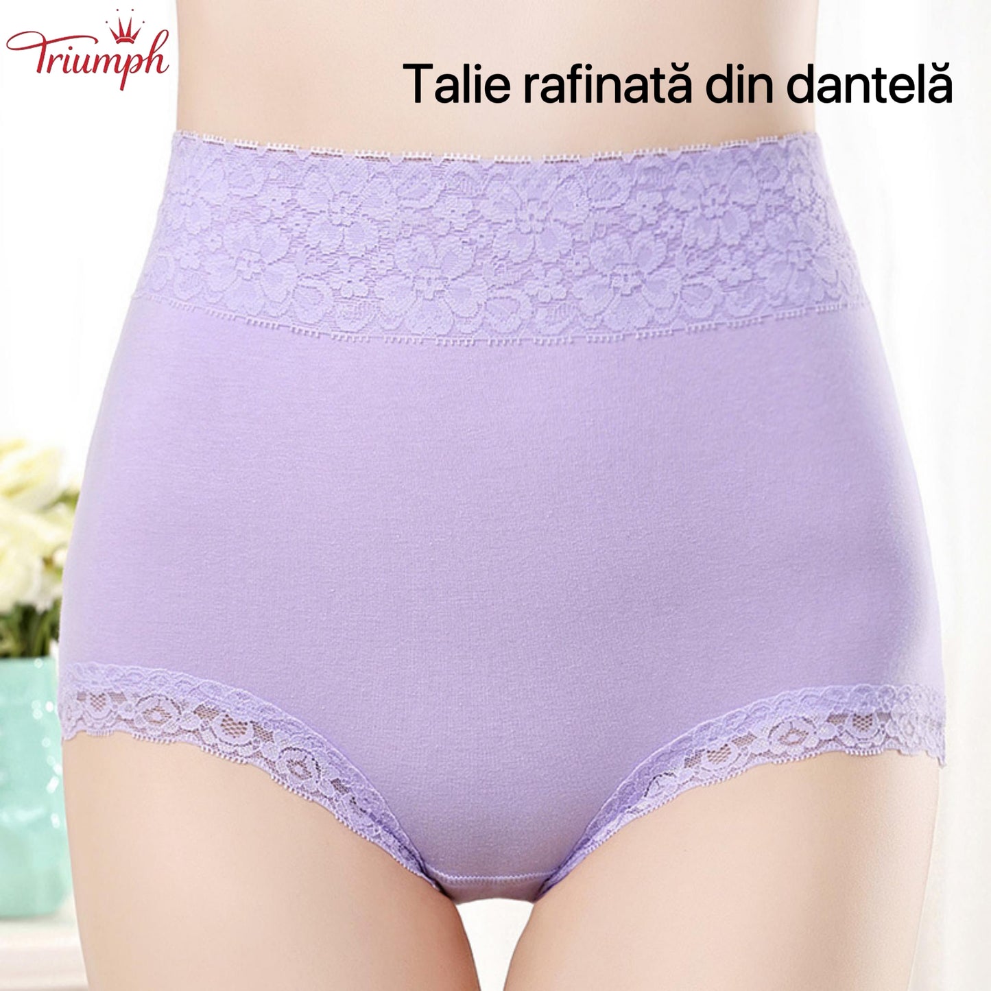 Triumph - Set Chiloti din Dantela 4 Piese，Livrare Gratuită，Potrivit Pentru 40-90 kg
