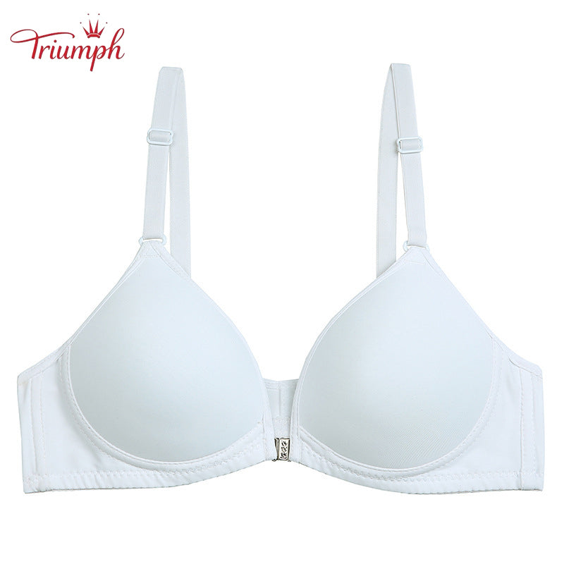 Triumph-Livrare Gratuită,Sutien pachet de 3，Sutien cu nasturi în față，Fara Sutien de Sarma，Sexy, Confortabil，Fără armistiţiu，Push Up