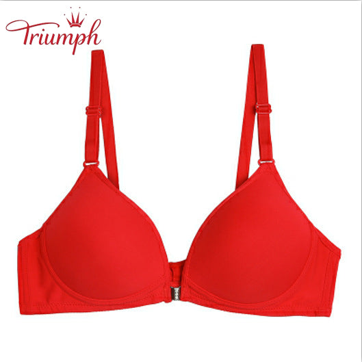 Triumph-Livrare Gratuită,Sutien pachet de 3，Sutien cu nasturi în față，Fara Sutien de Sarma，Sexy, Confortabil，Fără armistiţiu，Push Up