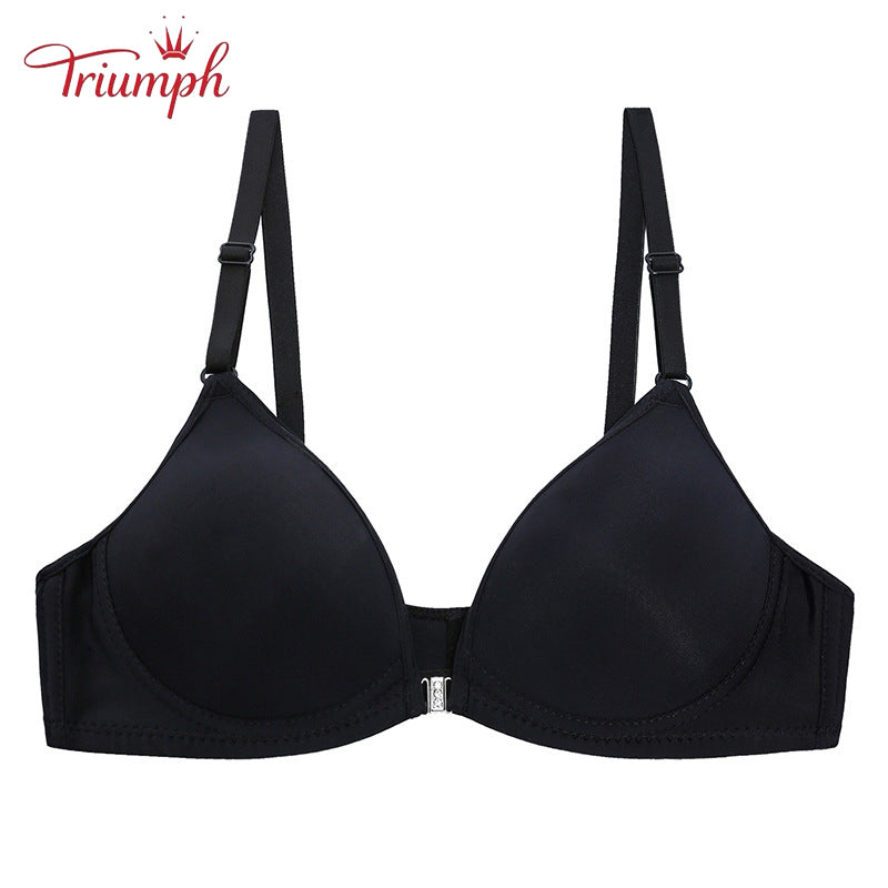 Triumph-Livrare Gratuită,Sutien pachet de 3，Sutien cu nasturi în față，Fara Sutien de Sarma，Sexy, Confortabil，Fără armistiţiu，Push Up