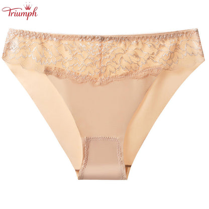 Triumph - Transport Gratuit，Pachet de 4 Chiloți Din Dantelă，Mătase și Bumbac，4 Culori，40-85KG și Peste
