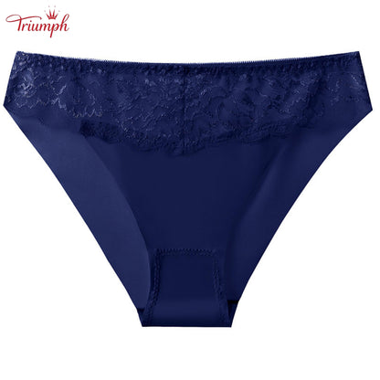 Triumph - Transport Gratuit，Pachet de 4 Chiloți Din Dantelă，Mătase și Bumbac，4 Culori，40-85KG și Peste