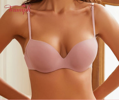 Triumph - Livrare Gratuită,Sutien buretat dama，pachet de 3 Sutien Push-up, respirabil, ușor