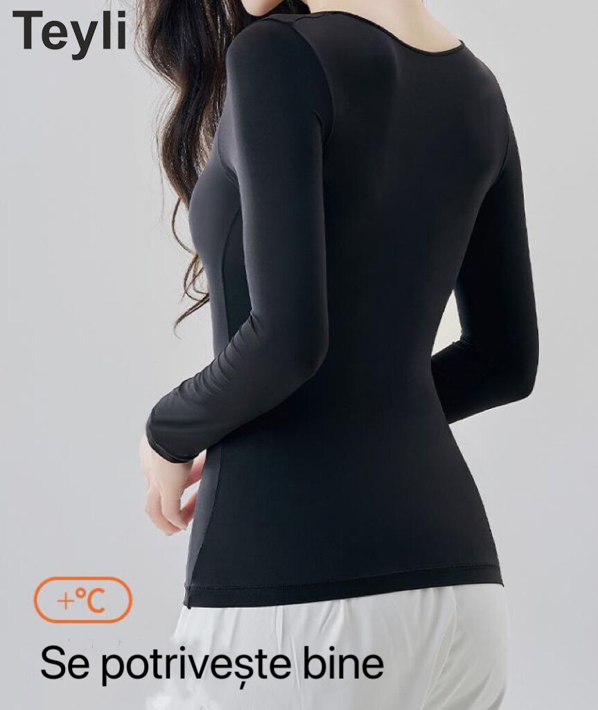 Teyli - Livrare Gratuită,Set de 3 Lenjerie Termică toamnă-iarnă，Conține acid Hialuronic Pentru înfrumusețarea pielii，Lenjerie Termică Extrem de Elastică, Ușoară, Stiințifică și Tehnică