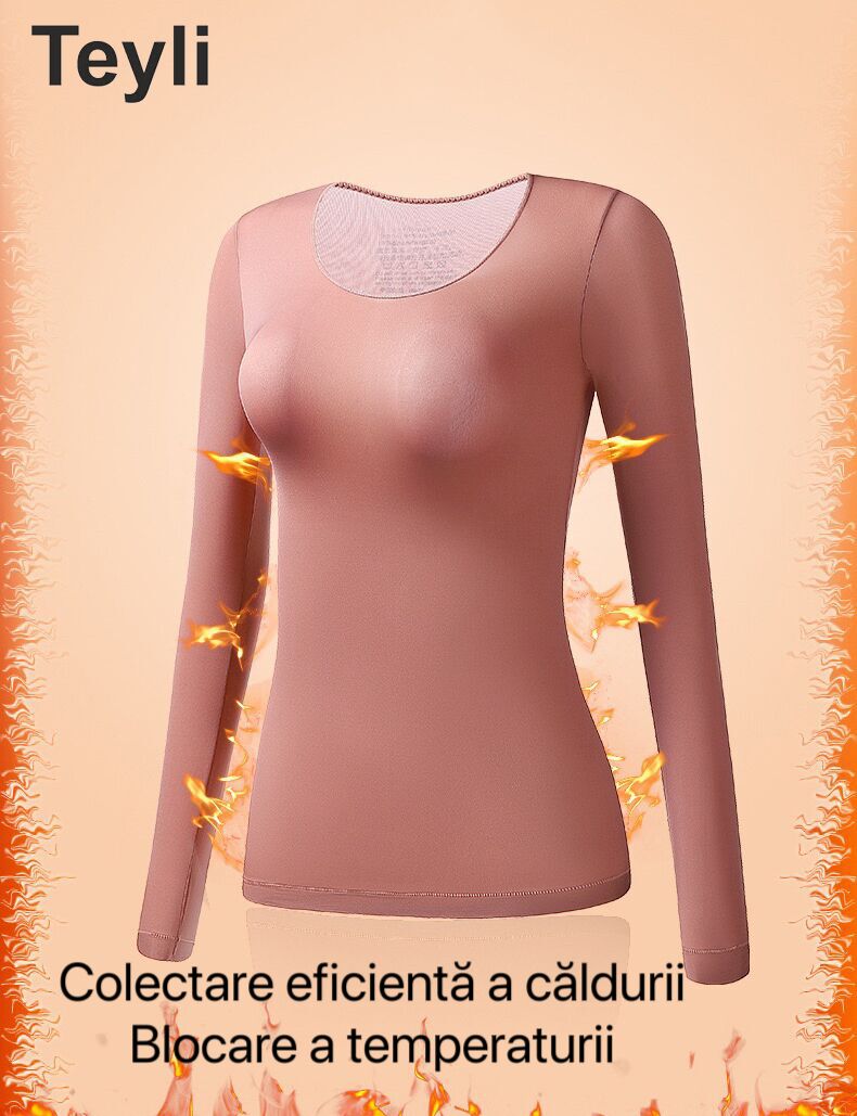 Teyli - Livrare Gratuită,Set de 3 Lenjerie Termică toamnă-iarnă，Conține acid Hialuronic Pentru înfrumusețarea pielii，Lenjerie Termică Extrem de Elastică, Ușoară, Stiințifică și Tehnică