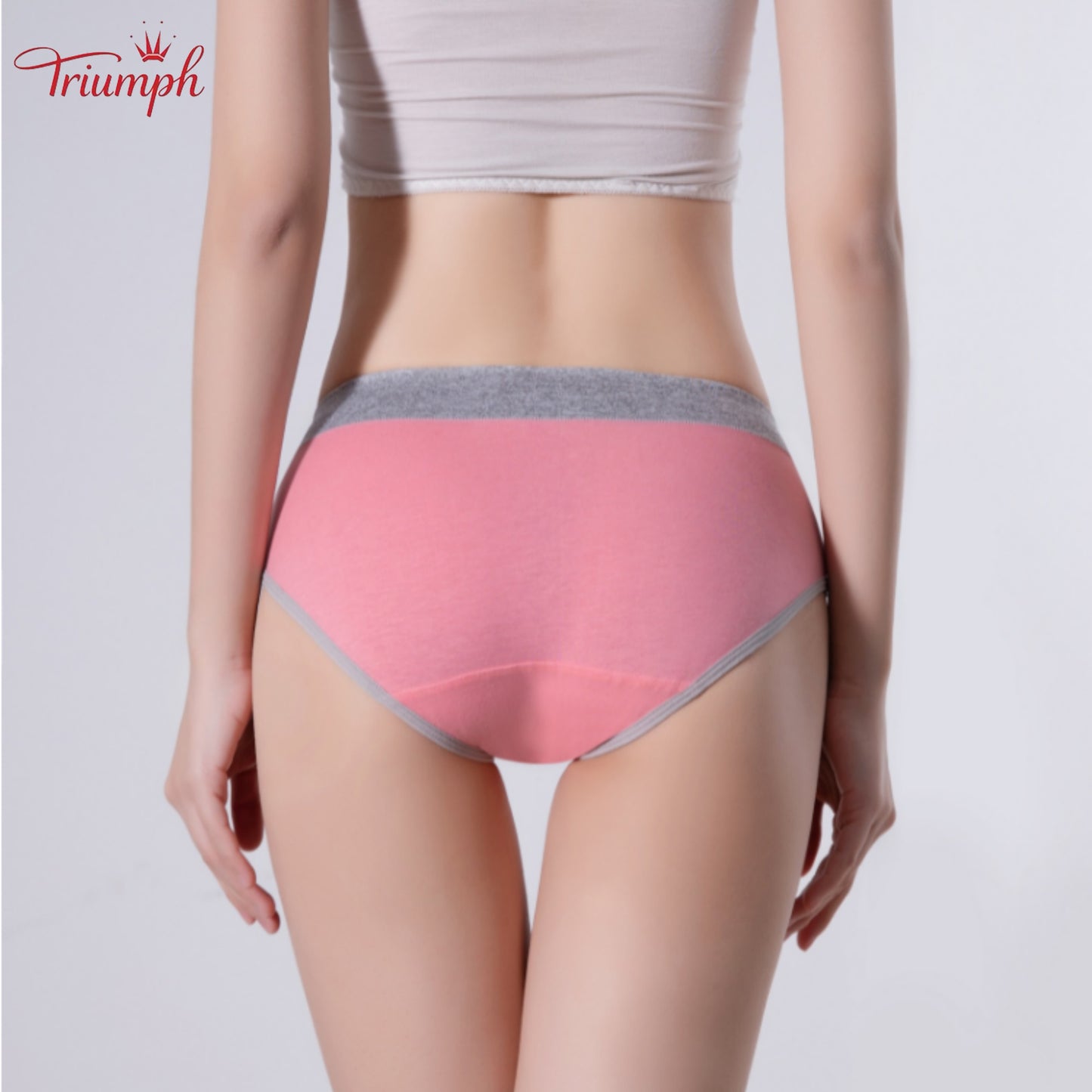 Triumph - Set Lenjerie de Dama 4 Piese，Banda de Chiloți Foarte Elastică , Potrivit Pentru 40-110 KG