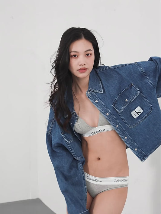 “Calvin Klein” Livrare Gratuită,Sexy Set de lenjerie intimă，Sutien și chiloți din bumbac moale，Potrivit pentru sânii mari și mici，Potrivit pentru toate anotimpurile